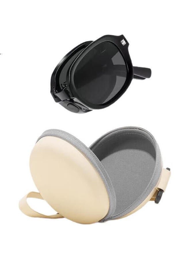 Eyes New Tr Folding Sunglasses Uv Protection Fashionable Foldable Cat Eye Sunglasses Men And Women Folding Glasses Slimming - Image 3