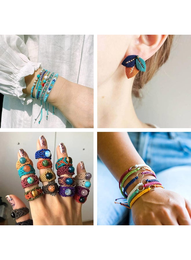 8 Rolls Braided Nylon Cord, 8 Colors, 0.8mm, Chinese Kumihimo Thread for Making Bracelets, Necklaces, Macrame, Fringes - Image 4