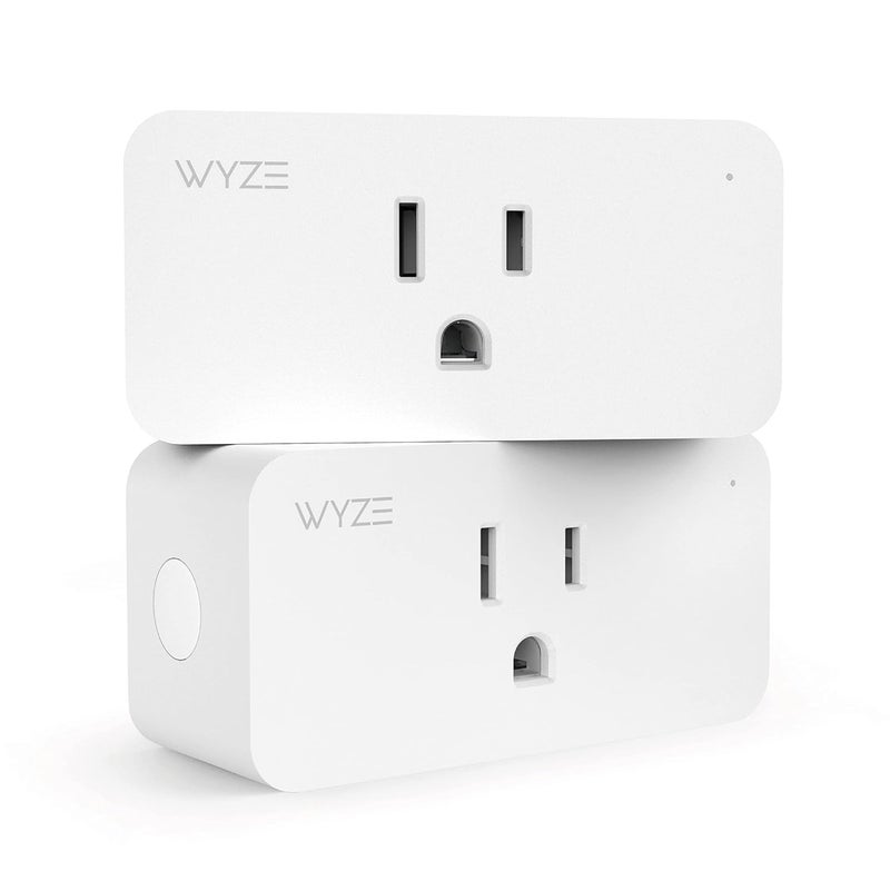 WYZE Plug, 2.4GHz WiFi Smart Plug, Works with Alexa, Google Assistant, IFTTT, No Hub Required, Two-Pack, White - Image 1