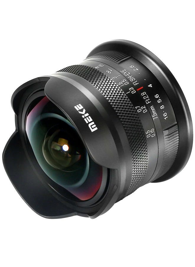Meike - 7.5mm f2.8 APS-C Large Aperture Wide Angle Fisheye Lens Manual Focus Lens for Nikon Z-Mount Mirroless Cameras Z50 Z30 Zfc and Compatible with Z5 Z6 Z7 on APS-C Mode - Image 1