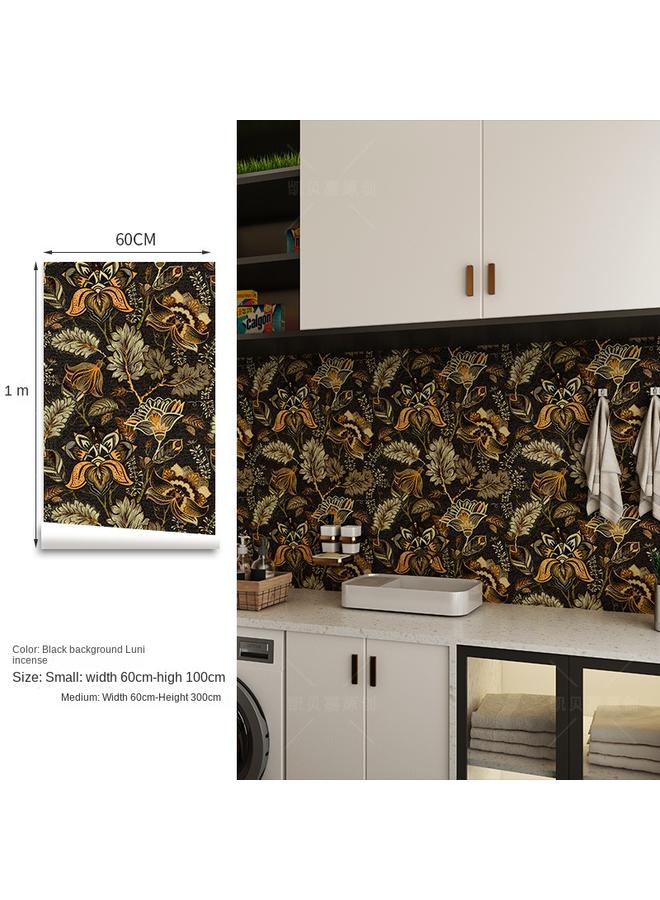 Bluejw Vintage Wallpaper Room Decoration Self-adhesive Wallpaper Home Entry Shoe Cabinet Wardrobe Door Sticker Color Change Moving Door Sliding Door Sticker - Image 1