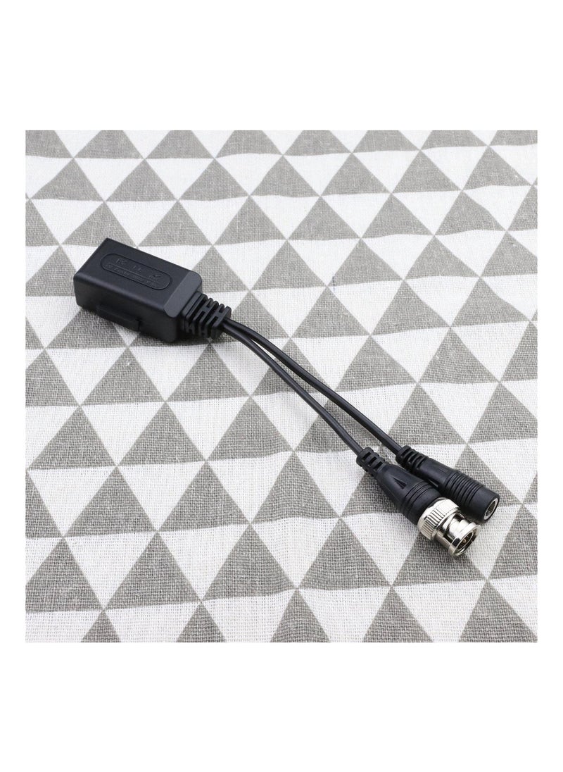 4 قطع محول فيديو سلبي، محول إرسال واستقبال Rj45 إلى BNC، محول صوت وفيديو سلبي بقوة 1080 بكسل - 8 ميجابكسل، بلاستيك معدني، يدعم جميع أجهزة الفيديو والكاميرات والشاشات وبطاقات DVR وأجهزة تسجيل الفيديو