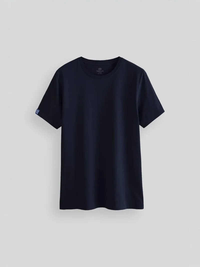 تومي لايف TOMMY Men's Cotton Elastane Crew Neck T-Shirt