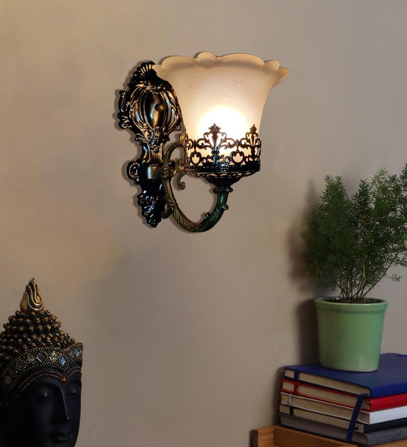 WHITERAY Black Antique Designer Imported Wall Light wall lamp for Bedroom, Living Room,Kitchen, Bars, malls, Besides the Bed, Balcony Home Decoration ((1111 (Single) (with Bulb)) - Image 3