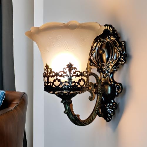 WHITERAY Black Antique Designer Imported Wall Light wall lamp for Bedroom, Living Room,Kitchen, Bars, malls, Besides the Bed, Balcony Home Decoration ((1111 (Single) (with Bulb)) - Image 1