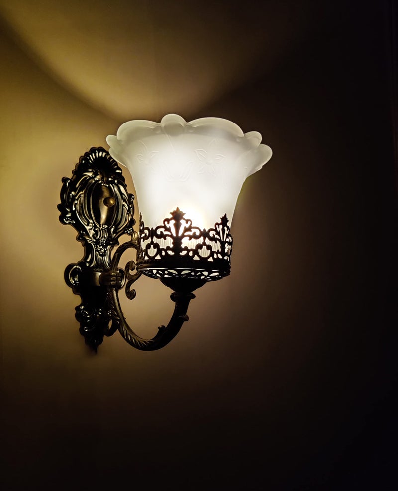 WHITERAY Black Antique Designer Imported Wall Light wall lamp for Bedroom, Living Room,Kitchen, Bars, malls, Besides the Bed, Balcony Home Decoration ((1111 (Single) (with Bulb)) - Image 4