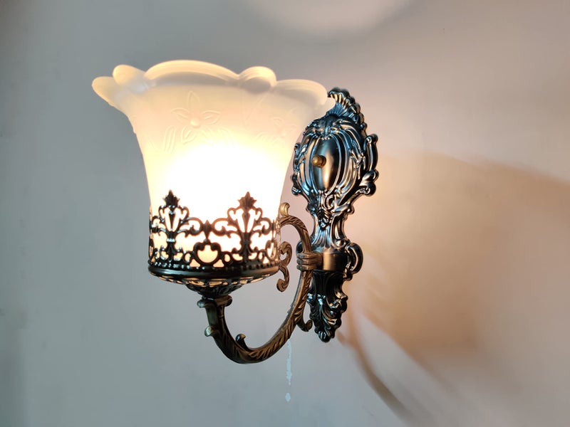 WHITERAY Black Antique Designer Imported Wall Light wall lamp for Bedroom, Living Room,Kitchen, Bars, malls, Besides the Bed, Balcony Home Decoration ((1111 (Single) (with Bulb)) - Image 5