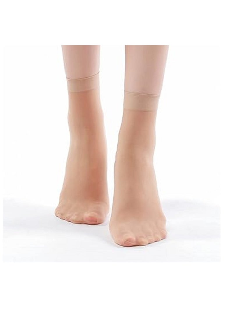 Women's Sheer Nylon Short Socks (10 Pairs, One Size), One Size Short  - Image 5