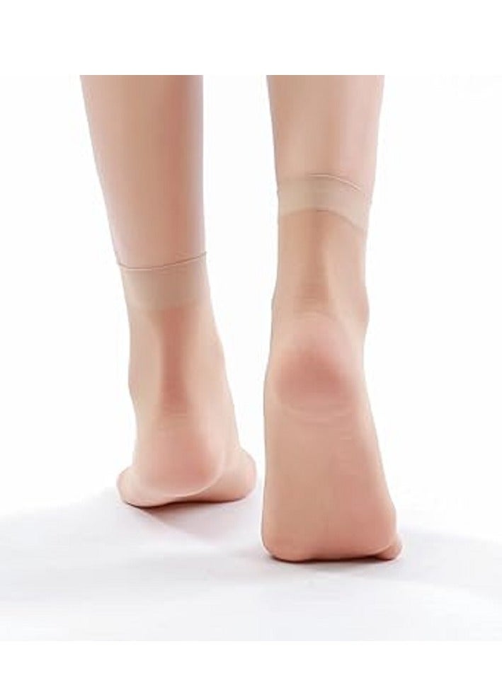 Women's Sheer Nylon Short Socks (10 Pairs, One Size), One Size Short  - Image 3