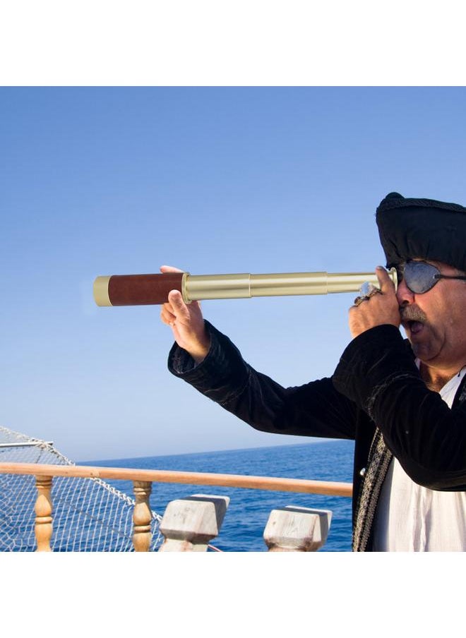 Thoraya 9x32 Metal Retro Style Pirate Telescopic Mini Monocular Telescope Spotting Scope  - Image 4