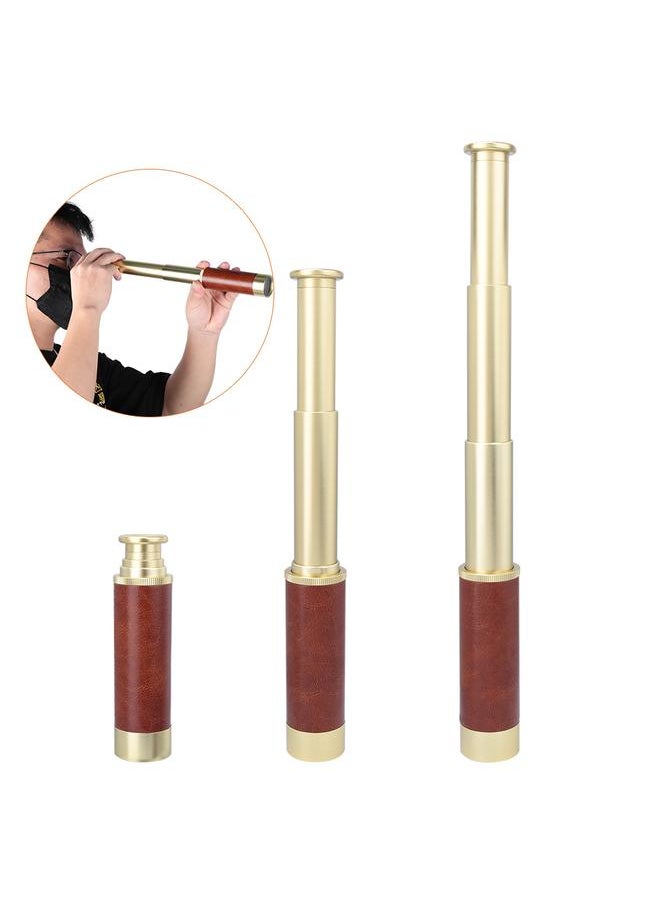 Thoraya 9x32 Metal Retro Style Pirate Telescopic Mini Monocular Telescope Spotting Scope  - Image 3
