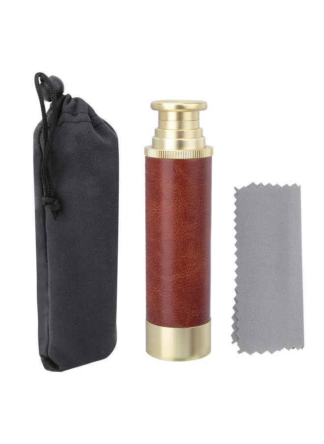 Thoraya 9x32 Metal Retro Style Pirate Telescopic Mini Monocular Telescope Spotting Scope  - Image 1