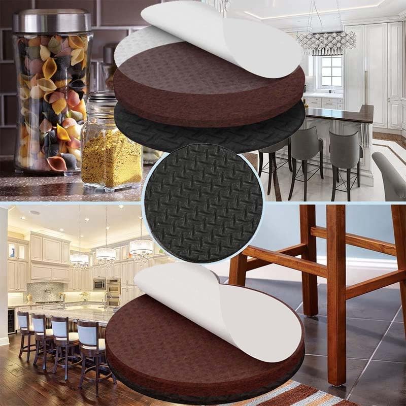 DIY Crafts DIY Crafts 16 Pcs, 75mm, 3 INCH Non Slip Furniture Pads/Gripper Feet Self Adhesive Rubber Floor Protectors, Round, Feet Wood Floors Best Furniture Pads Floors Protect Your Hard Floor (16, 3 INCH)  - Image 1