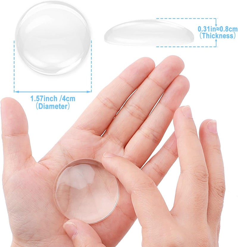 Xfenvs Door Knob Wall Shield, 6PCS Transparent Round Soft Rubber Door Stopper Wall Protector, Stronger Self Adhesive Wall Door Handle Bumper (Small Round 1.57" 6PCS, Clear) - Image 5