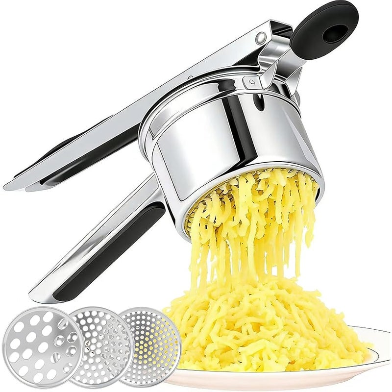AHFLRITO Potato ricer, Heavy Duty Ricer for Mashed Potatoes, Large Mashed Potato Ricer Stainless Steel with Ergonomic Handle, Efficiently Mashed Potato Masher for Mashed Potatoes - Image 1