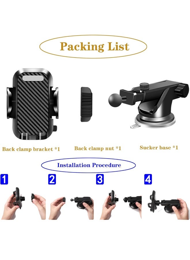 Car Phone Holder 360° Rotation Phone  Holders for Your Car Quick Release Adjustable Car Phone Mount Dashboard for iPhone16/iPhone15/iPhone 15 Plus All Smartphone - Image 5