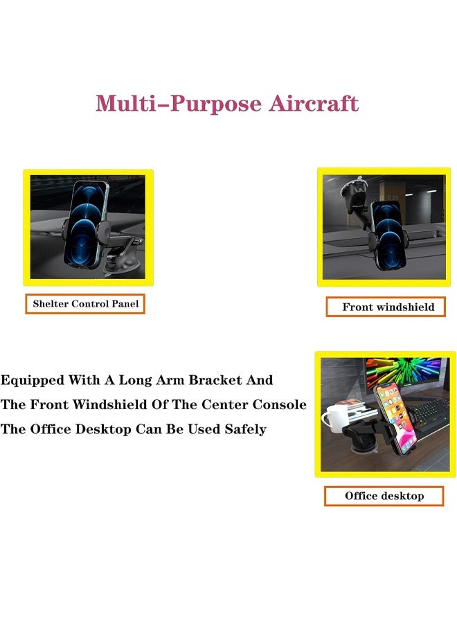 Car Phone Holder 360° Rotation Phone  Holders for Your Car Quick Release Adjustable Car Phone Mount Dashboard for iPhone16/iPhone15/iPhone 15 Plus All Smartphone - Image 4