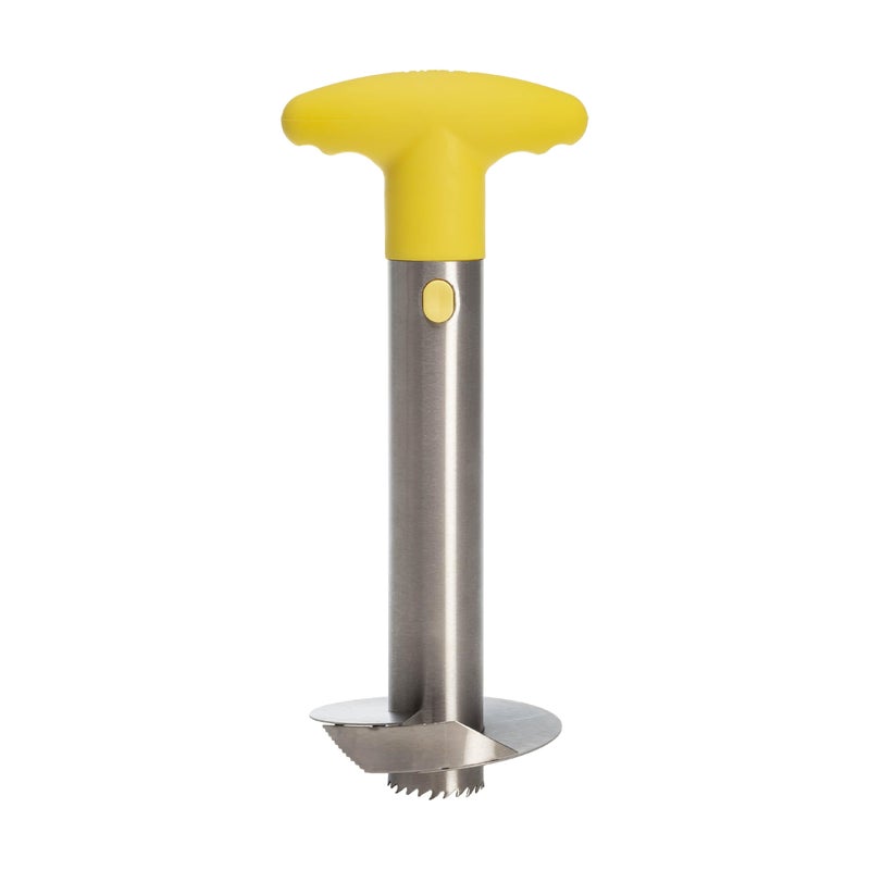 Tasty Pineapple Slicer Stainless Steel with NonSlip Handle Cores Slices Pineapples into Even Rings in Seconds Easy to Use Yellow - Image 2