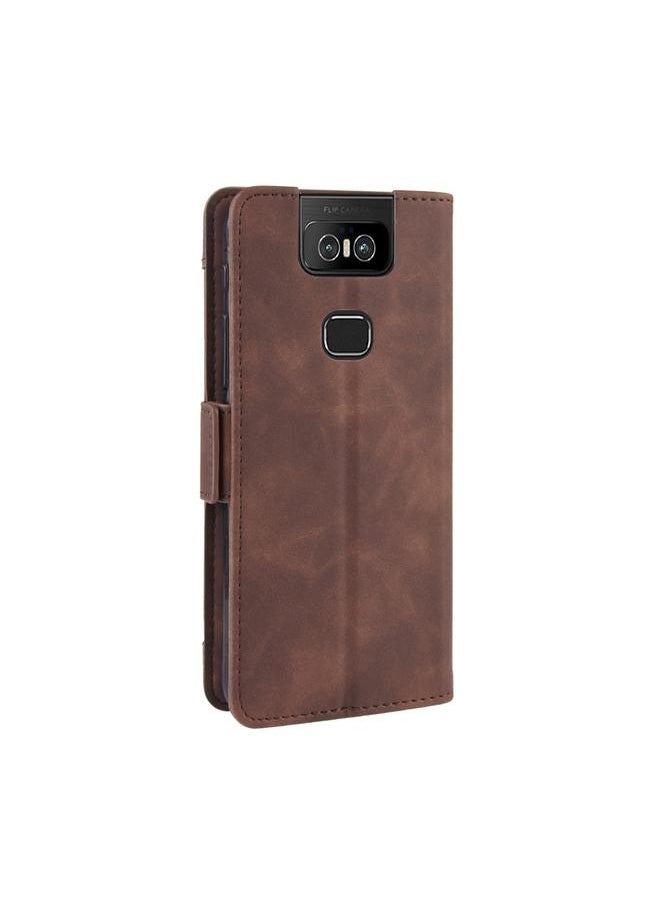 إيروريكس جراب جلدي بتصميم محفظة لهاتف Asus Zenfone 6 ZS630KL، مع فتحة بطاقة منفصلة  - Image 3
