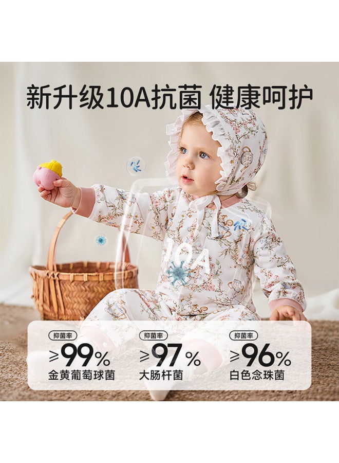 Ouyun Baby Romper Autumn Winter Cotton-padded Warm Newborn Jumpsuit Thickened Ginger Crawling Suit Floral Wall Roaming