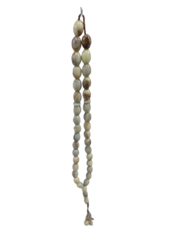 Rosary (Tasbeeh) Prayer Beads, 33 Gray Beads