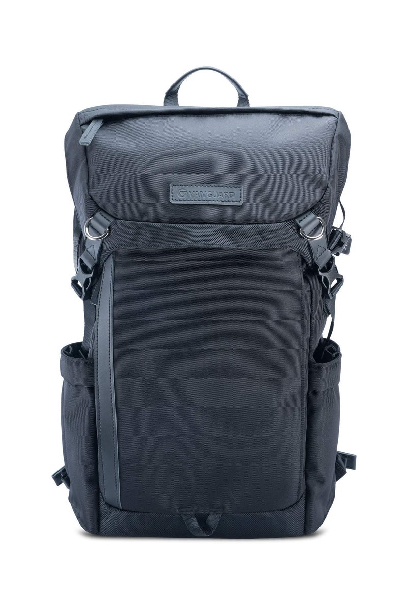 Vanguard Camera Backpack |VEO GO 46M BK I 1-2 DSLR/Mirrorless Cameras with Medium Lens Attached, 2-3 Lenses, Flash and Accessories I Upto 15 inch Laptop I Rain Cover Included, Black - Image 1
