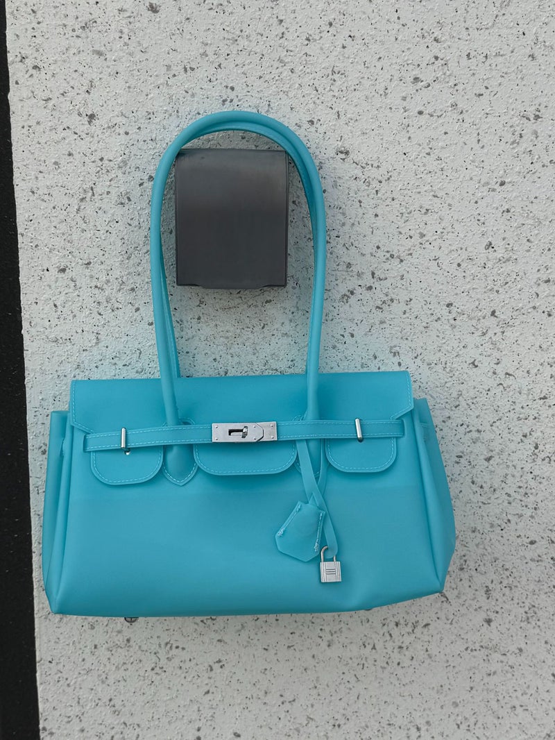 Korean Clasp Jelly Shoulder Bag Large Capacity - Image 4