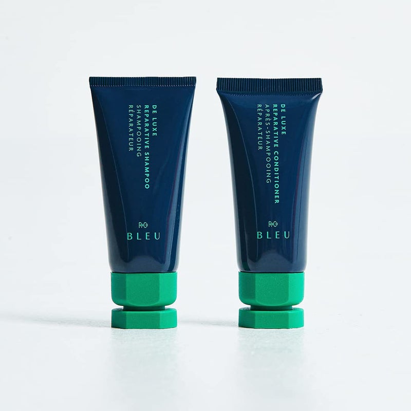 R+Co BLEU De Luxe Reparative Shampoo â€“ Hydrates, Strengthens, Adds Shine, Repairs Coarse, Damaged Hair, Seals Cuticles, Improves Texture & Elasticity, Vegan & Cruelty-Free, 1.2 oz - Image 1
