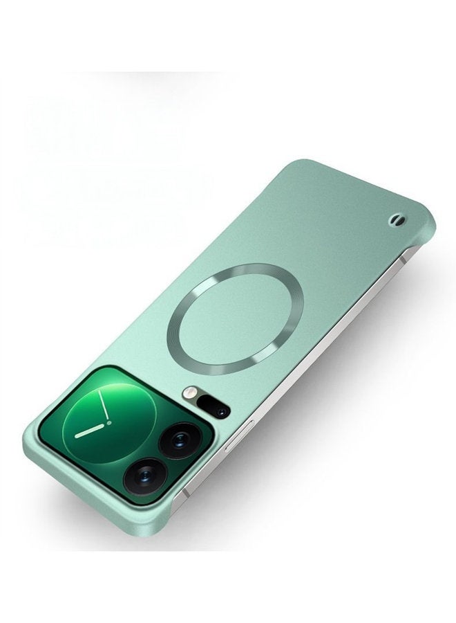 حافظة مغناطيسية لهاتف Xiaomi 17 Pro Max، حماية عدسة الكاميرا، فائقة النحافة، بدون حواف، تدعم الشحن اللاسلكي، حافظة مغناطيسية عالية الجودة مقاومة للصدمات بلون موحد لهاتف Xiaomi 17 Pro Max - Image 2