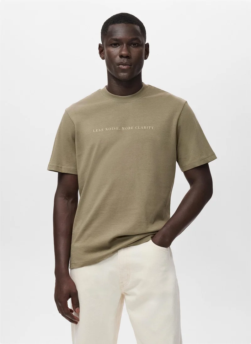 Mango Man 100% cotton t-shirt text