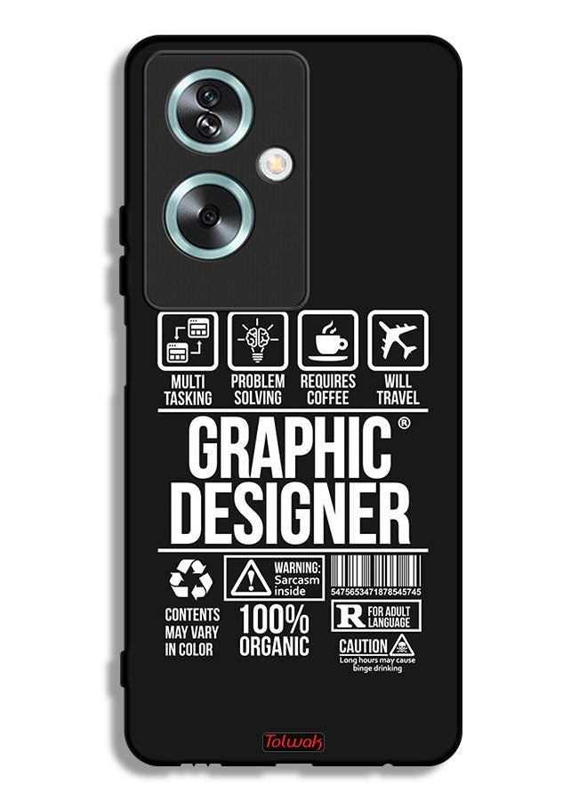 Tolwak Oppo A2 Protective Case Cover Graphic Designer Sticker - Image 1