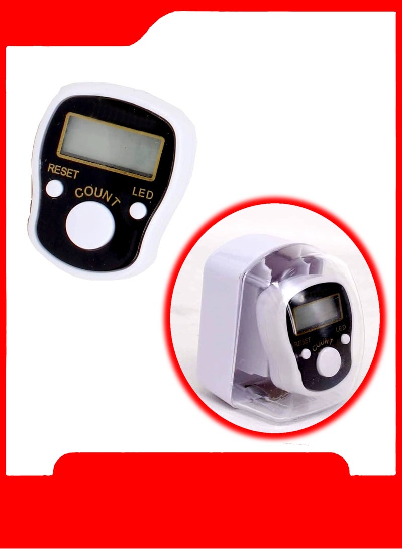 Digital electronic tasbeeh counter with LCD screen and LED light