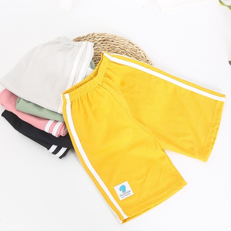 Children'S Shorts Boys' Casual Shorts Double Bar Pants For Small And Medium-Sized Children Korean Girls' Five-Point Pants - Image 2