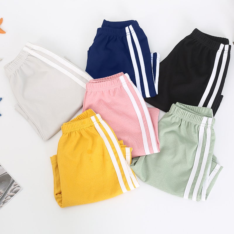 Children'S Shorts Boys' Casual Shorts Double Bar Pants For Small And Medium-Sized Children Korean Girls' Five-Point Pants - Image 4