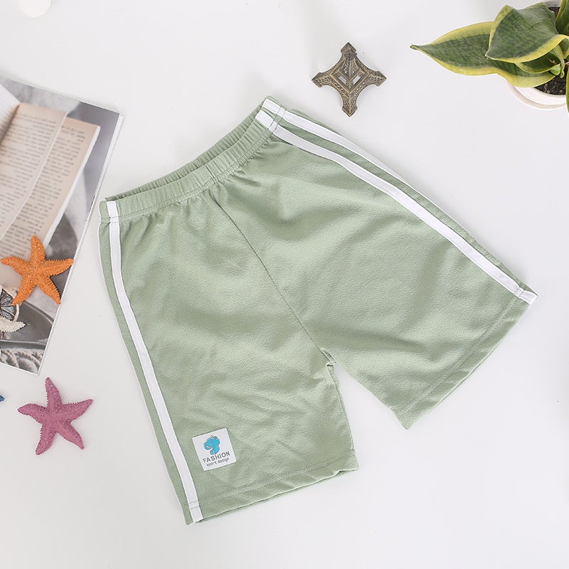 Children'S Shorts Boys' Casual Shorts Double Bar Pants For Small And Medium-Sized Children Korean Girls' Five-Point Pants - Image 1