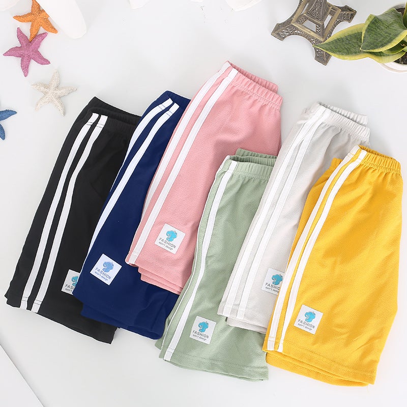 Children'S Shorts Boys' Casual Shorts Double Bar Pants For Small And Medium-Sized Children Korean Girls' Five-Point Pants - Image 3