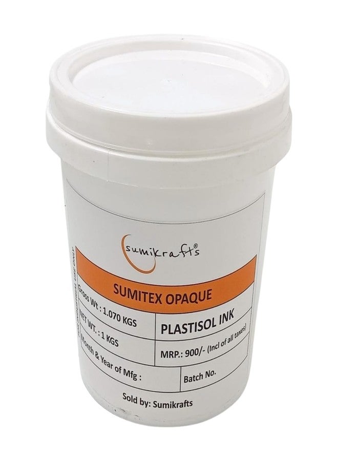 Sumikrafts Sumitex Opaque White Plastisol Ink 1kg (1000g) – Professional Screen Printing Ink for Textiles & Apparel | High Opacity | Soft Finish | Wash-Resistant - Image 3