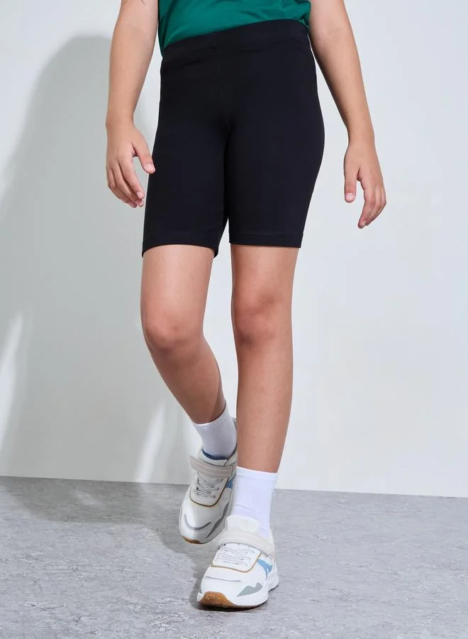 ستايلي Teen Girls Pack of 2 - Multi Cotton Cycling Shorts
