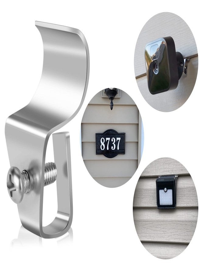 Antimbee 20-Pack No-Hole Needed Outdoor Camera Mount Vinyl Siding Clips Hooks for Blink, Arlo, Ring, No-Damage, No Drilling, Weatherproof 304 Stainless Steel Home Siding Hanger - Image 1