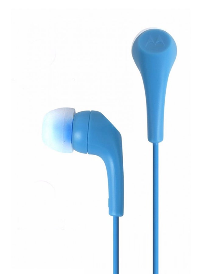 Motorola Earbuds 2 In-Ear Bass Wired Headset Blue - Image 2