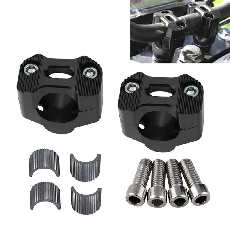 Universal Motorcycle 78 1 18 22MM 28MM CNC Aluminum Handlebar Handle Risers Adjustable Fat Bar Adapter Mount Clamps Universal For EXC KLX KXF YZF CRF XR SX SXF XCW WR YZ Dirt Pit Bike Black
