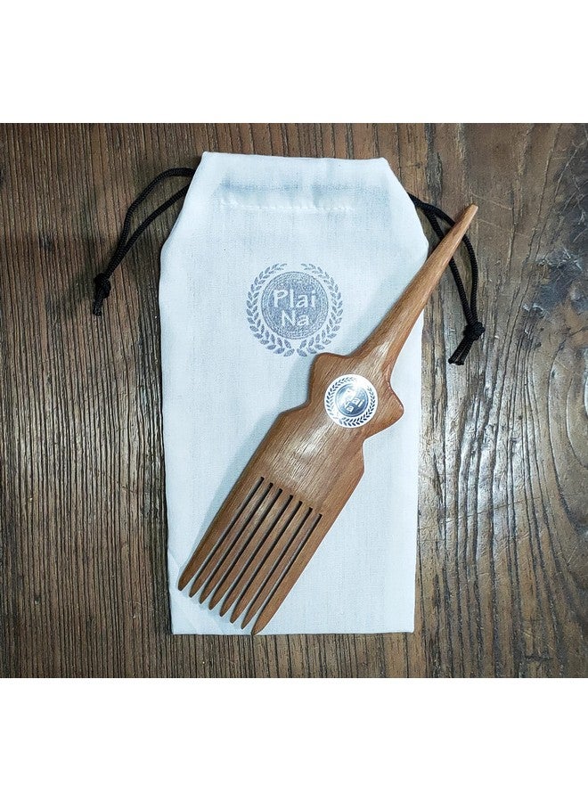 Plai Na Comb For African Hair ;Parting Comb For Braiding Wooden Afro Pick Comb Hair Parting Tool - Image 3