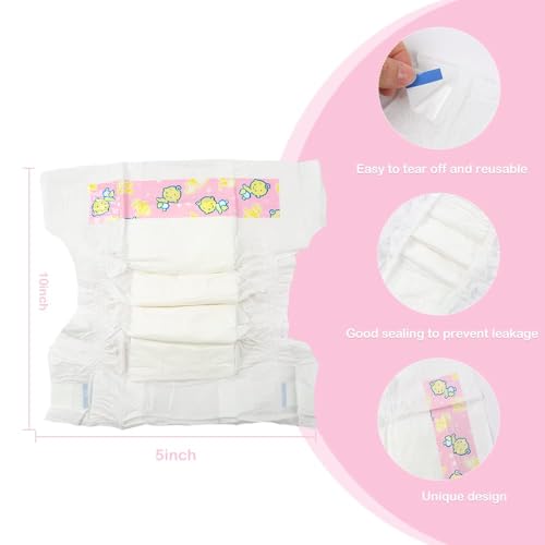 CHAREX Reborn Baby Doll Diapers - 20 Pieces Pack Newborn Diapers, Doll Accessories for 18-24 Inch Reborn Dolls - Image 3