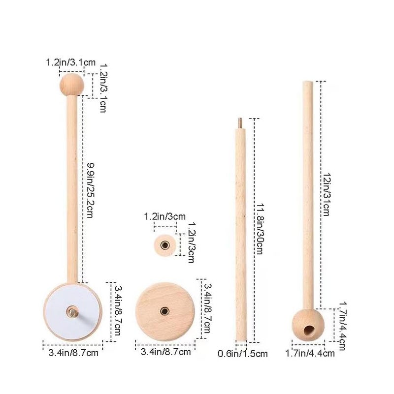 PandaEar ذراع موبايل سرير الأطفال من باندا إير، حامل موبايل خشبي من خشب الزان مع ملحق مضاد للانزلاق، حامل موبايل للأطفال لتزيين سرير الحضانة - Image 3