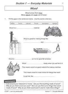 KS1 Science Yr 2 Workout Uses Materials  - Image 4