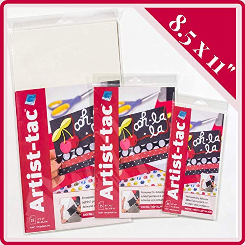 Grafix Artist-Tac Dry Transfer Adhesive Dots - 8.5"x11" Sheet of Permanent Micro Adhesive Dots are A Quick, Mess-Free Mounting Option for Arts,Papercrafts,School Projects,Stationary,Pack of 25 Sheets - Image 2