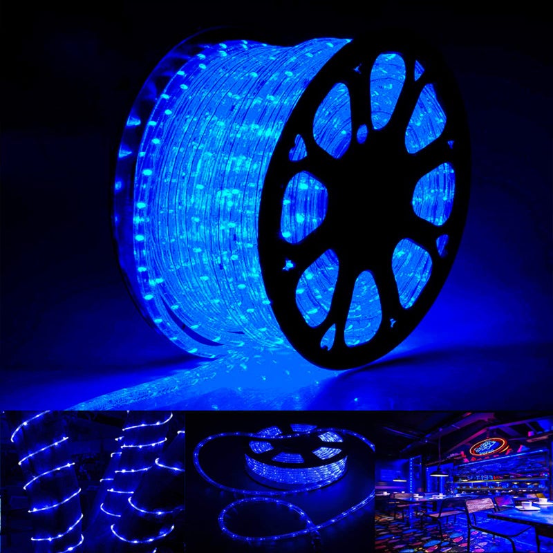 150ft LED Rope Lights Outdoor 1080 LED Connectable and Flexible Tube Lights with 8 Modes Waterproof LED Rope Lighting for Garden Patio Bedroom Party Pool Indoor Outdoor Decoration Blue