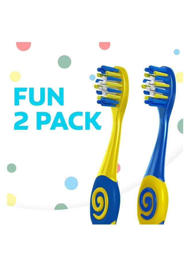 كولجيت فرشاة أسنان كولجيت بلوي فائقة النعومة للأطفال، عبوة فرشاة أسنان للأطفال مع حامل فرشاة أسنان مدمج، مصممة للأطفال من عمر سنتين فما فوق، شعيرات فائقة النعومة، قطعتان (عبوة من قطعة واحدة) - Image 2