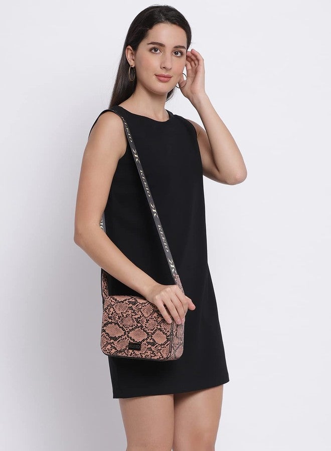 KLEIO Side Cross Body Sling Structured Hand bag for Women and Girls(HO8064KL-PE)(PEACH) - Image 2