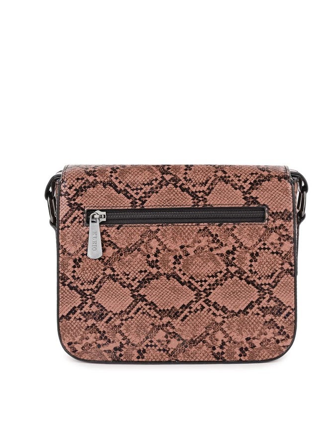 KLEIO Side Cross Body Sling Structured Hand bag for Women and Girls(HO8064KL-PE)(PEACH) - Image 5
